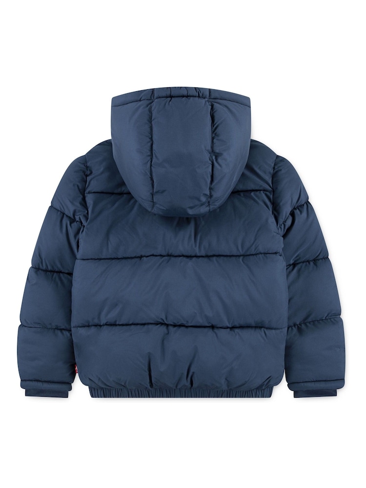 Levi's® Blue Heavyweight Logo Puffer Coat - Image 2 of 5 Levi's® Blue Heavyweight Logo Puffer Coat - Image 2 of 5