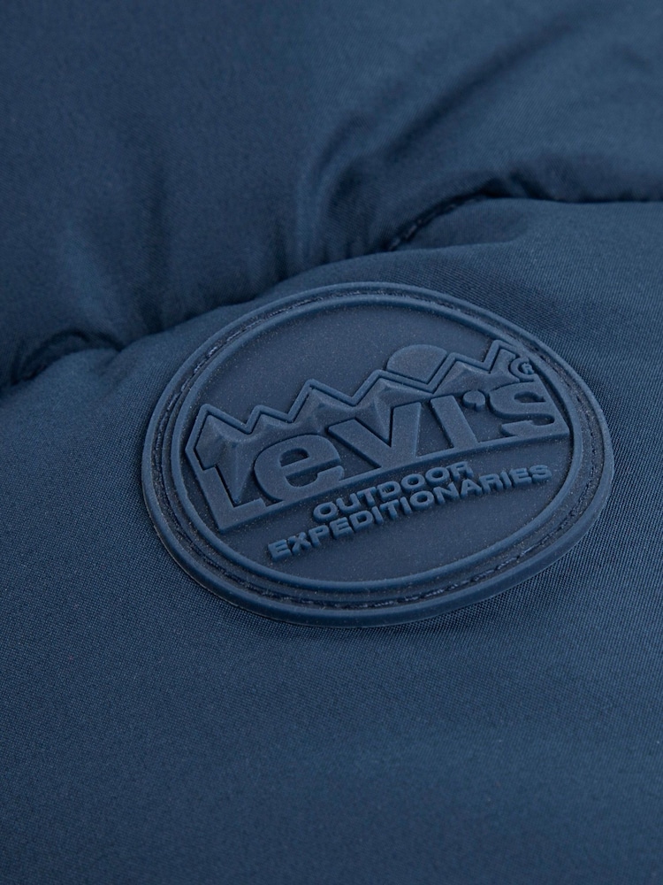 Levi's® Blue Heavyweight Logo Puffer Coat - Image 5 of 5