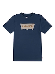 Levi's® Blue Baby Batwing Logo Short Sleeve T-Shirt - Image 1 of 3
