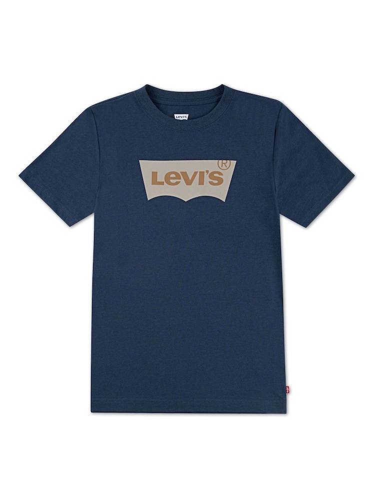 Levi's® Blue Baby Batwing Logo Short Sleeve T-Shirt - Image 1 of 3