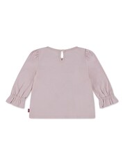 Levi's® Pink Baby Logo Knot Front Long Sleeve T-Shirt - Image 2 of 3
