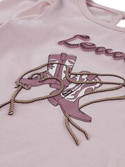 Levi's® Pink Baby Logo Knot Front Long Sleeve T-Shirt - Image 3 of 3