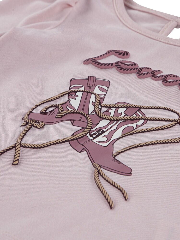 Levi's® Pink Baby Logo Knot Front Long Sleeve T-Shirt - Image 3 of 3 Levi's® Pink Baby Logo Knot Front Long Sleeve T-Shirt - Image 3 of 3