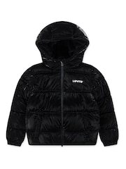 Levi's® Black High Shine Puffer Coat - Image 1 of 4
