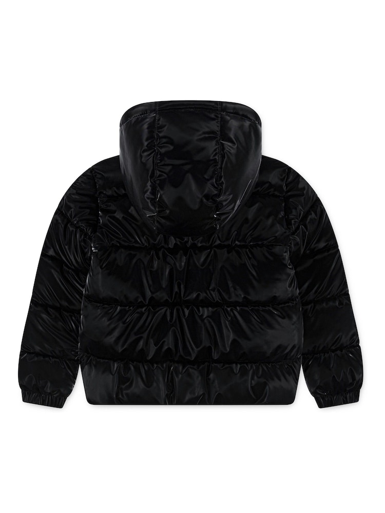 Levi's® Black High Shine Puffer Coat - Image 2 of 4