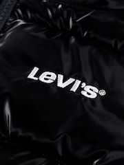 Levi's® Black High Shine Puffer Coat - Image 4 of 4