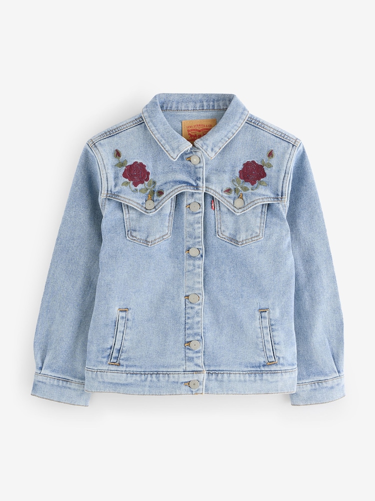 Levi's® Blue Oversized Western Embroidered Denim Jacket - Image 1 of 1