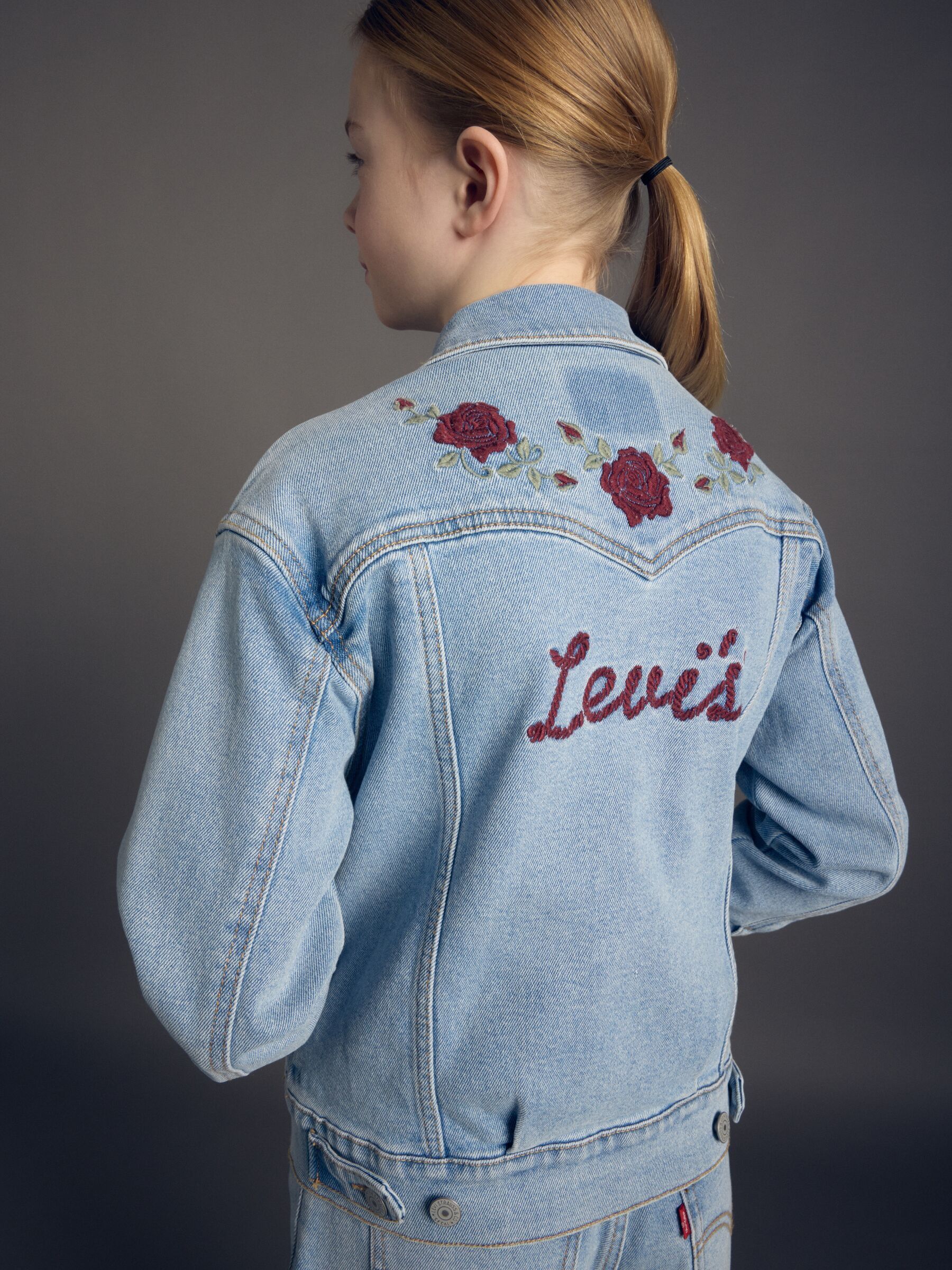 Buy Levi's® Blue Oversized Western Embroidered Denim Jacket from