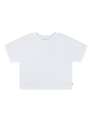 Levi's® White Dolman Tonal Logo Meet And Greet Cropped T-Shirt - Image 1 of 3