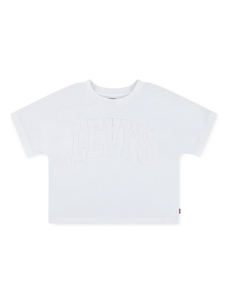Levi's® White Dolman Tonal Logo Meet And Greet Cropped T-Shirt - Image 1 of 3