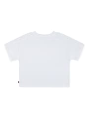 Levi's® White Dolman Tonal Logo Meet And Greet Cropped T-Shirt - Image 2 of 3