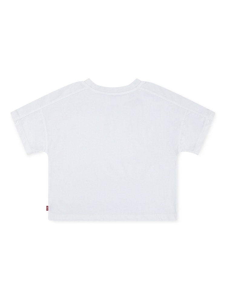 Levi's® White Dolman Tonal Logo Meet And Greet Cropped T-Shirt - Image 2 of 3 Levi's® White Dolman Tonal Logo Meet And Greet Cropped T-Shirt - Image 2 of 3