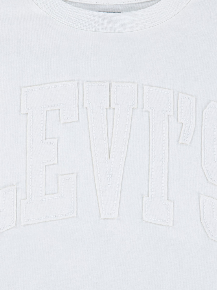 Levi's® White Dolman Tonal Logo Meet And Greet Cropped T-Shirt - Image 3 of 3