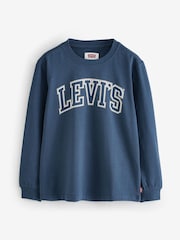 Levi's® Blue Collegiate Logo Long Sleeve T-Shirt - Image 1 of 1