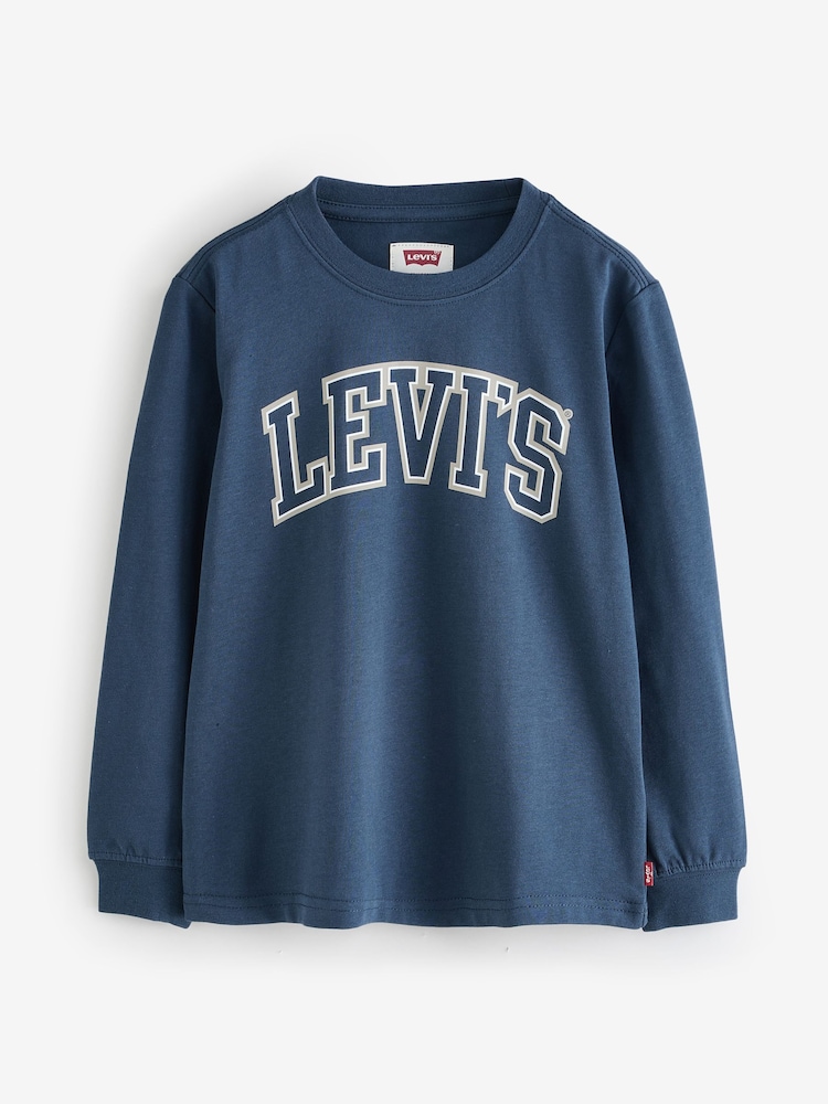 Levi's® Blue Collegiate Logo Long Sleeve T-Shirt - Image 1 of 1