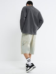 River Island Blue Denim Loose Fit Jorts - Image 2 of 5