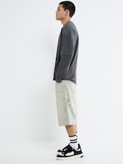 River Island Blue Denim Loose Fit Jorts - Image 3 of 5