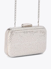 KG Kurt Geiger Silver Fleur Box Bag - Image 4 of 4