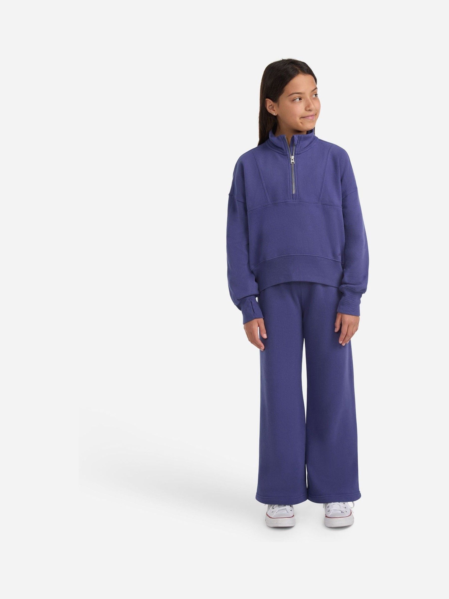 Buy Abercrombie & Fitch Blue Essential Half Zip Sweatshirt from