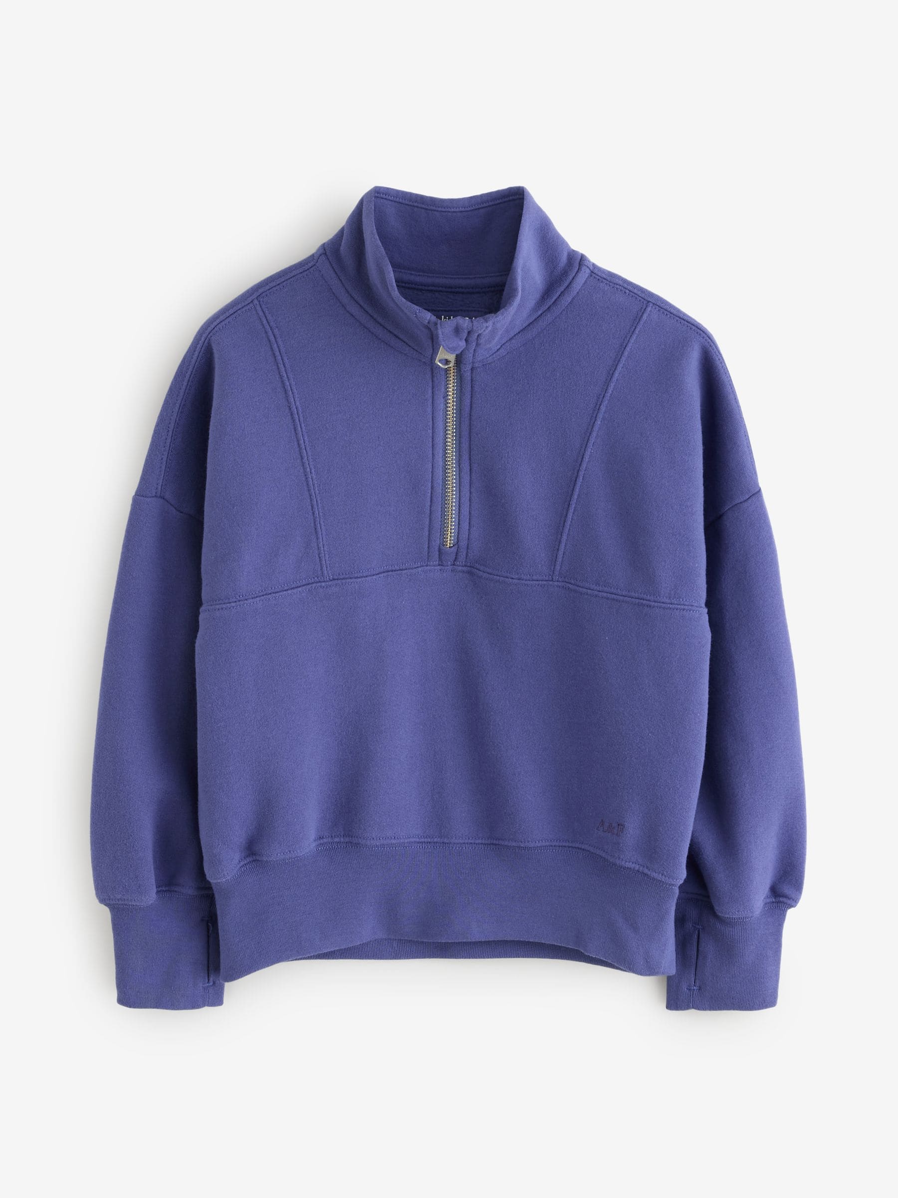 Buy Abercrombie & Fitch Blue Essential Half Zip Sweatshirt from
