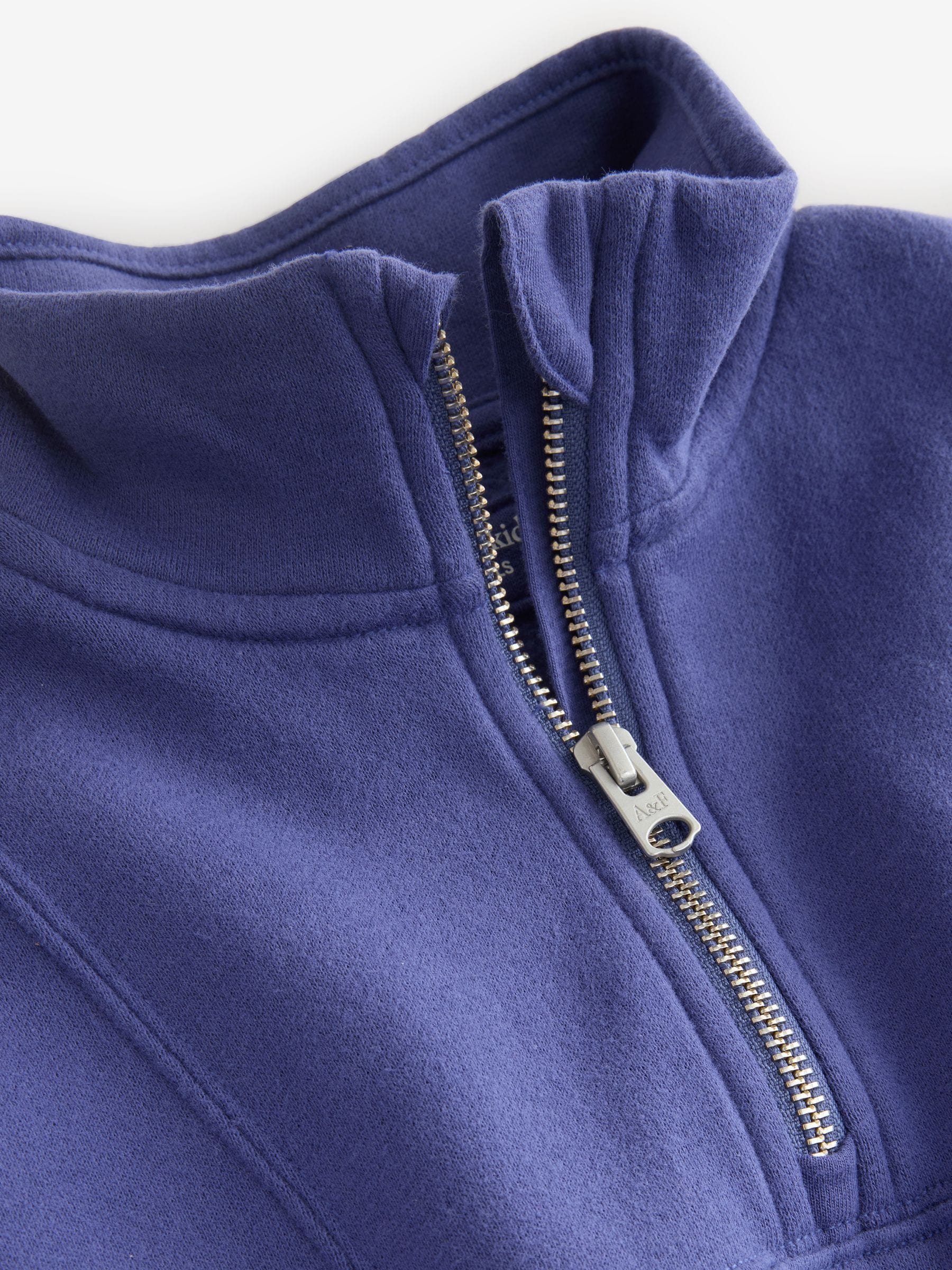 Buy Abercrombie & Fitch Blue Essential Half Zip Sweatshirt from