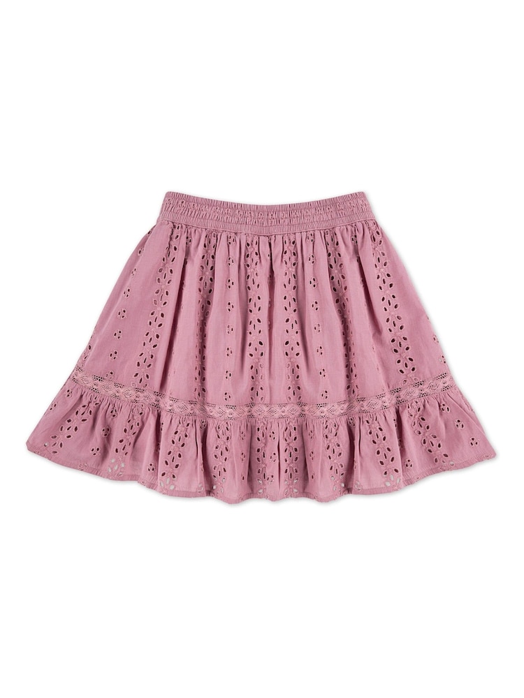Abercrombie & Fitch Abercrombie & Fitch Pink Eyelet Mini Skort - Afbeelding 1 van 1