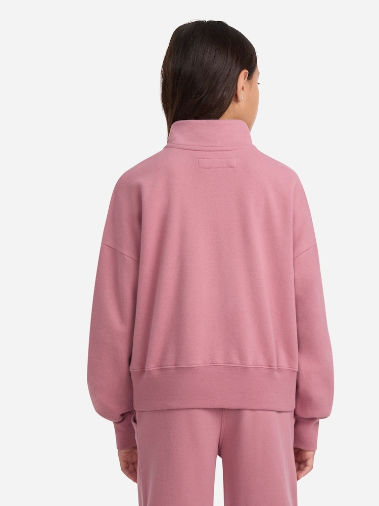 Pink - Abercrombie & Fitch Essentials Half Zip Sweatshirt - Bild 2 von 8