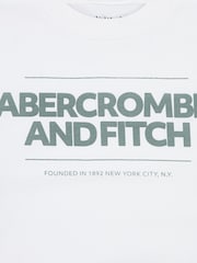 Abercrombie & Fitch Cinder Block Logo Short Sleeve White T-Shirt - Image 3 of 3