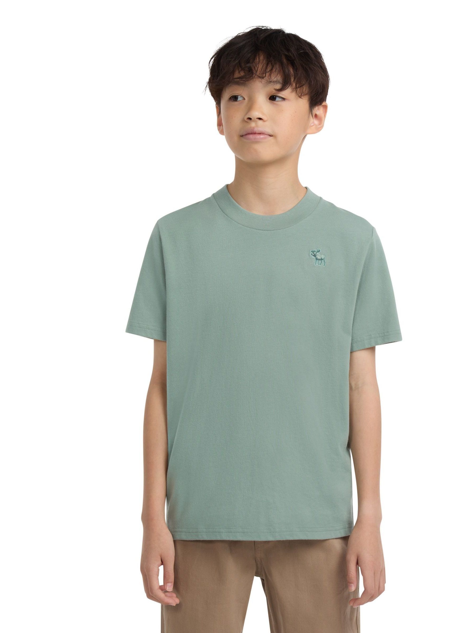Buy Abercrombie & Fitch Green Essential Logo Short Sleeve T-Shirt
