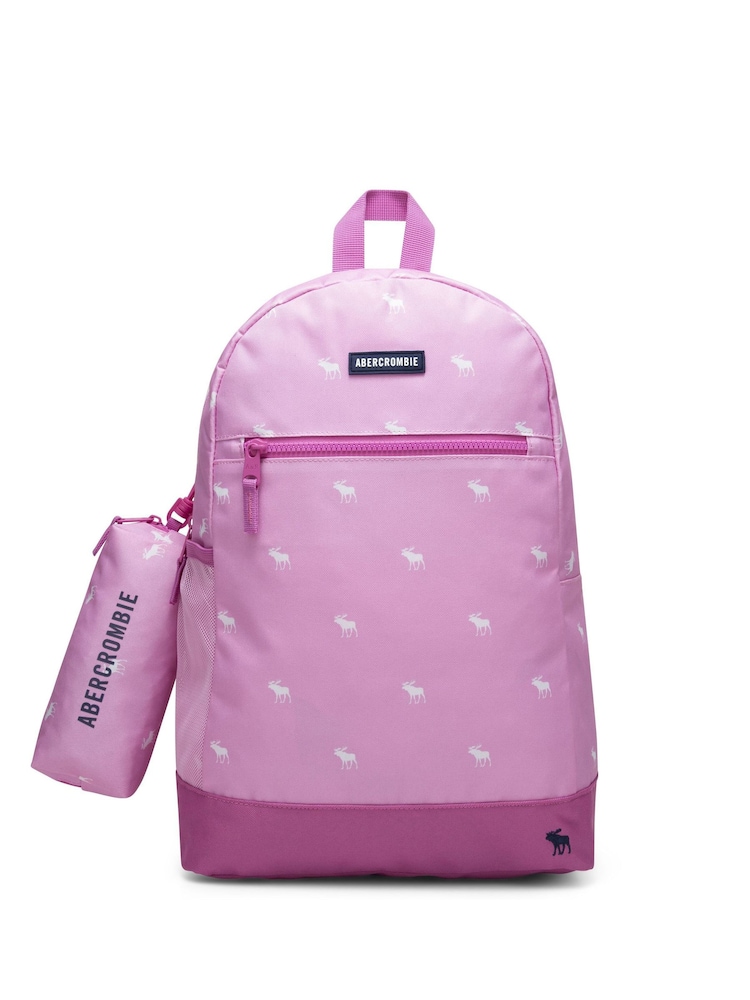 Abercrombie & Fitch Pink Pencil Bag Backpack - Image 1 of 4 Abercrombie & Fitch Pink Pencil Bag Backpack - Image 1 of 4