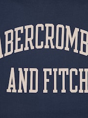 Abercrombie & Fitch Blue Logo With Back Graphic Print Hoodie - Image 4 of 5