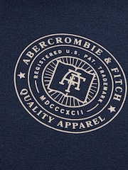 Abercrombie & Fitch Blue Logo With Back Graphic Print Hoodie - Image 5 of 5