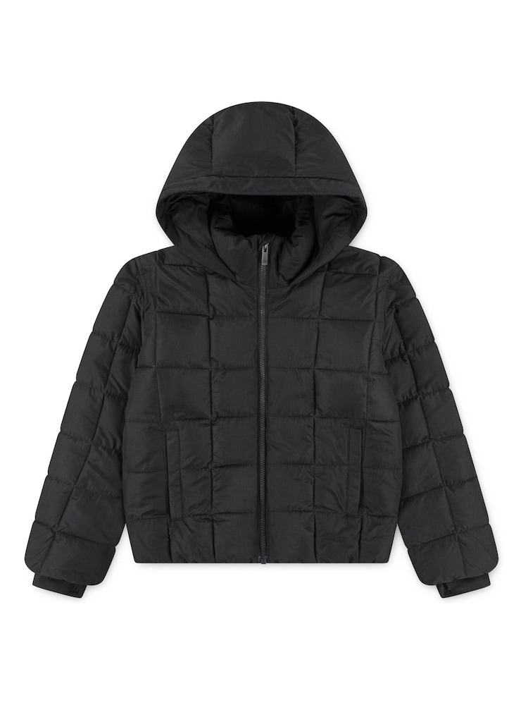Abercrombie & Fitch Black Midweight Puffer Jacket - Image 4 of 4 Abercrombie & Fitch Black Midweight Puffer Jacket - Image 4 of 4