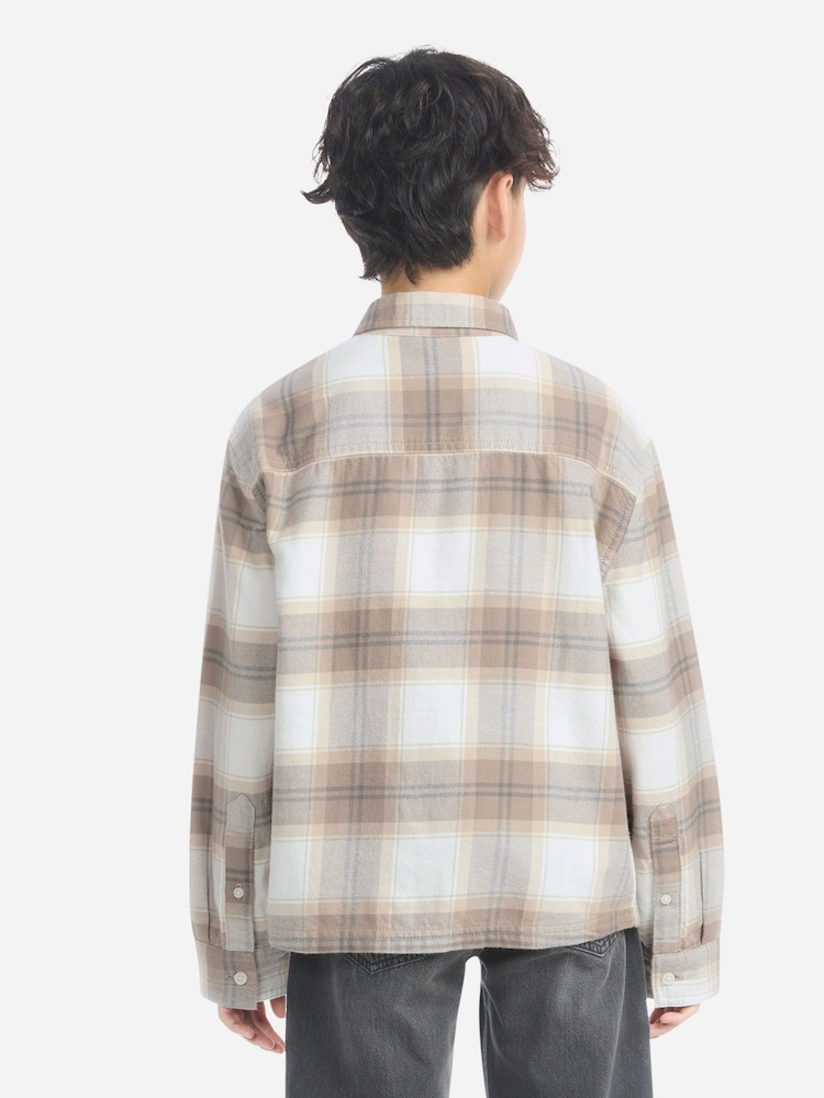Abercrombie & Fitch Natural Flannel Long Sleeve Shirt - Image 2 of 7
