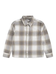 Abercrombie & Fitch Natural Flannel Long Sleeve Shirt - Image 4 of 7
