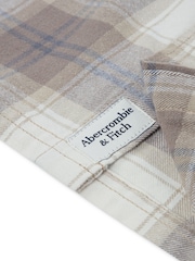 Abercrombie & Fitch Natural Flannel Long Sleeve Shirt - Image 7 of 7