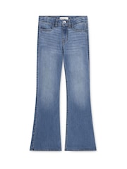 Abercrombie & Fitch Blue High Rise Flare Jeans - Image 4 of 7