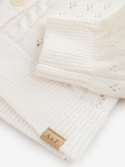 Abercrombie & Fitch Cream Cropped Cable Cardigan - Image 6 of 8