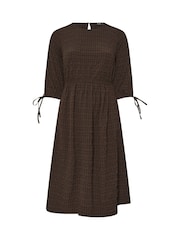 Castanho - Yours Curve 3/4 Tie Sleeve Midaxi Dress - Imagem 5 de 5