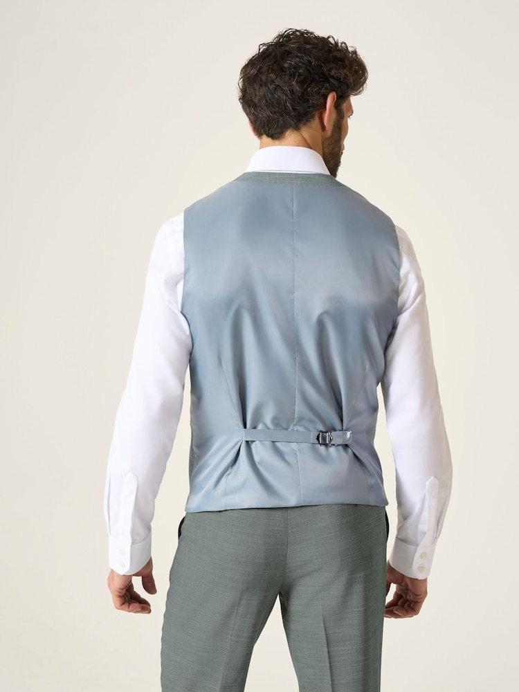 Skopes Tailored Fit Semi Plain Elio Suit Waistcoat - Bild 2 von 4