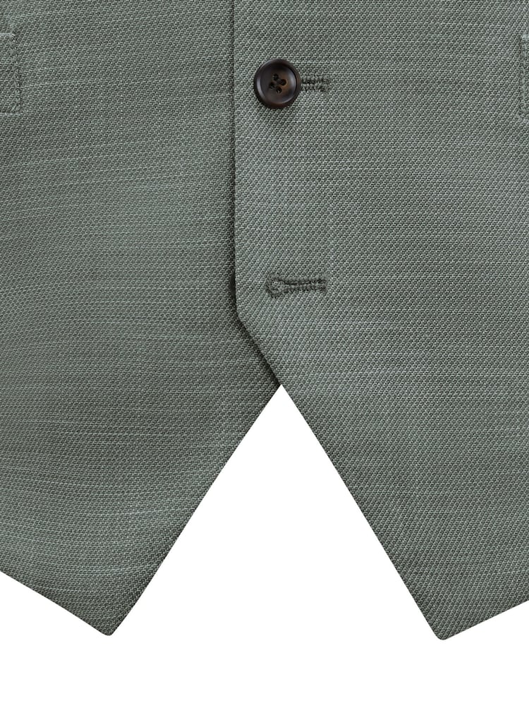 Skopes Tailored Fit Semi Plain Elio Suit Waistcoat - Bild 4 von 4