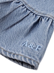 Abercrombie & Fitch Blue Smocked Waist Tiered Dress - Image 11 of 11