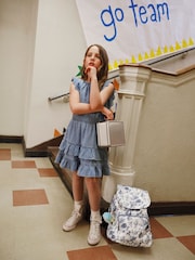 Abercrombie & Fitch Blue Smocked Waist Tiered Dress - Image 4 of 11