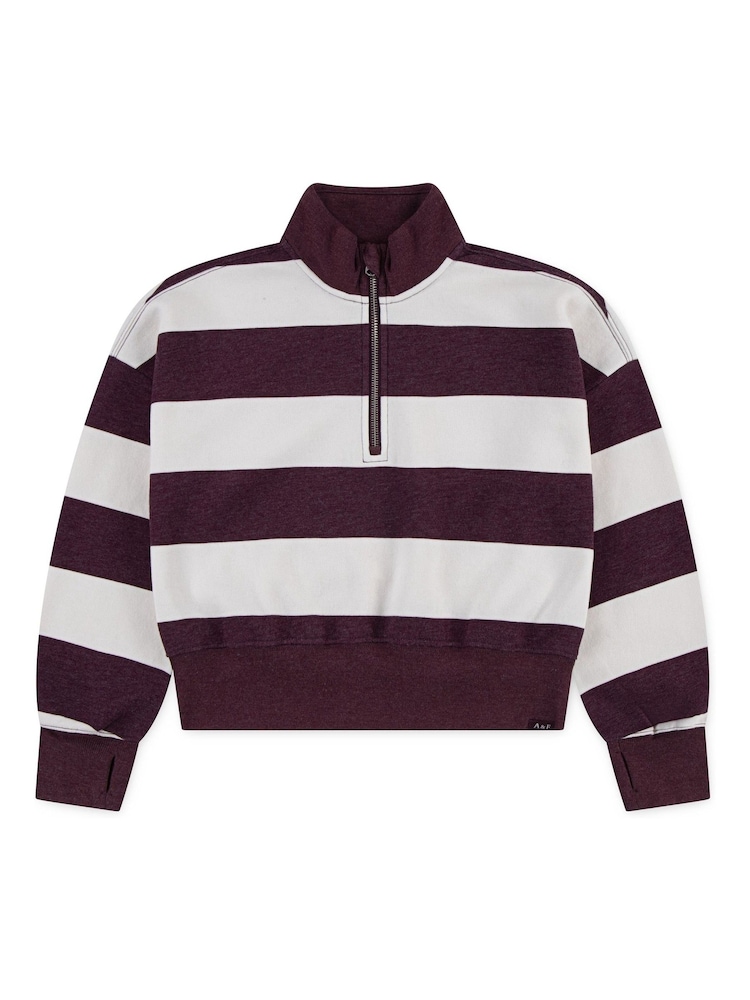 Abercrombie & Fitch Abercrombie & Fitch Red Quarter Zip Preppy Jumper - Bild 1 von 4