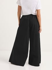 PixieGirl Petite Black Petite Button Front Palazzo Trousers - Image 4 of 5