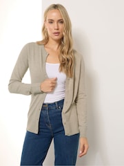 Long Tall Sally Natural Crew Neck Cardigan - Image 1 of 6