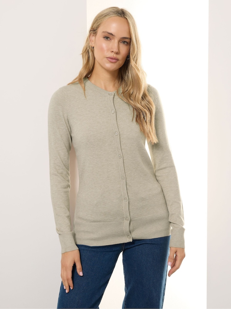 Long Tall Sally Natural Crew Neck Cardigan - Image 2 of 6