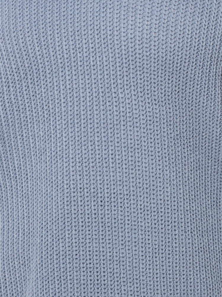 Yours Curve Blue Drop Shoulder Jumper - Image 6 of 6