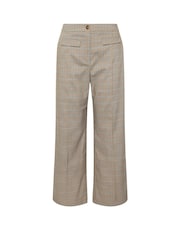 PixieGirl Petite Brown Check Pocket Front Wide Leg Trousers - Image 6 of 6