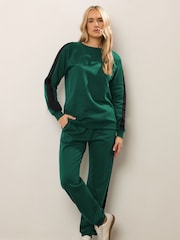 Long Tall Sally Green Colour Block Sweatshirt - Image 2 of 5